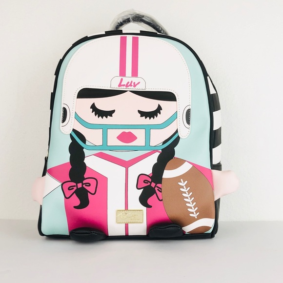 Betsey Johnson Mindy Mid Size Kitsch Football Bag - Picture 7 of 7